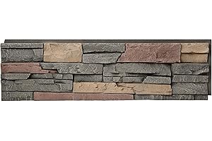GenStone Faux Stacked Stone Panel 41" x 11.25" in Stratford Color for Do It Yourself Friendly Home Improvement Projects