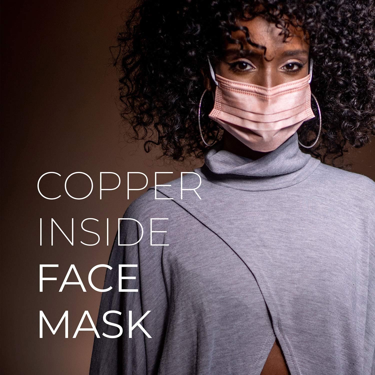 Copper Inside Breathable Copper Face Mask Three Layer