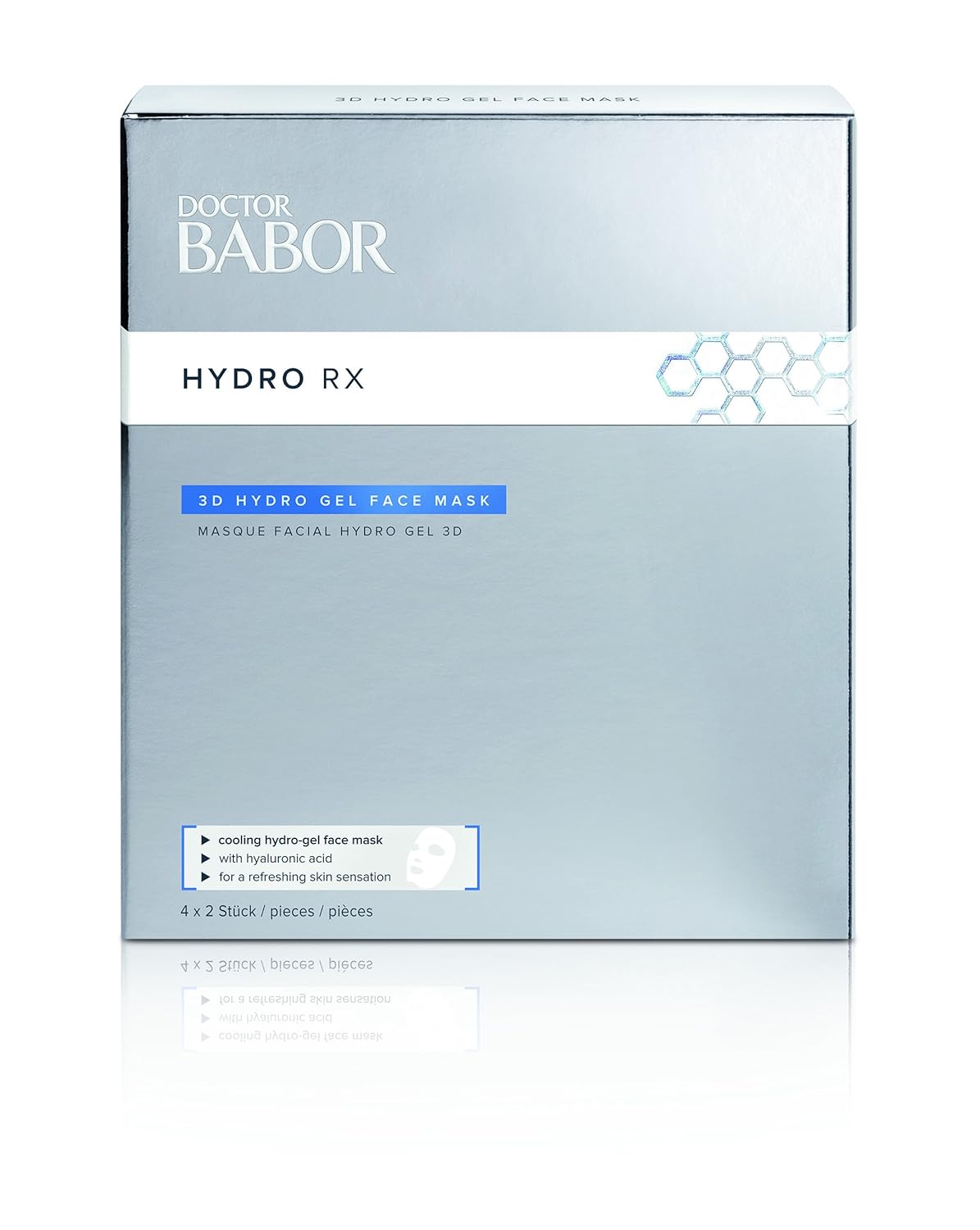 DOCTOR BABOR HYDRO RX - 3D Hydro Gel Face Mask for Face 4-Pack - Best Natural Hyaluronic Acid Sheet Mask...