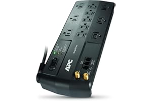 APC Surge Protector with Telephone, DSL and Coaxial Protection, P11VT3, 3020 Joules, 11 Outlet Surge Protector Power Strip Gray