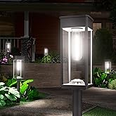 NEWMESSI 8 Pack Bright Solar Pathway Lights, IP65 Waterproof Outdoor Garden Path Lights, Solar Powered for Yard, Lawn, Walkway, Driveway Landscape Lighting (Cool White)