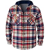 Field & Stream mens Widgeon Waffle Hooded Flannel Shirt