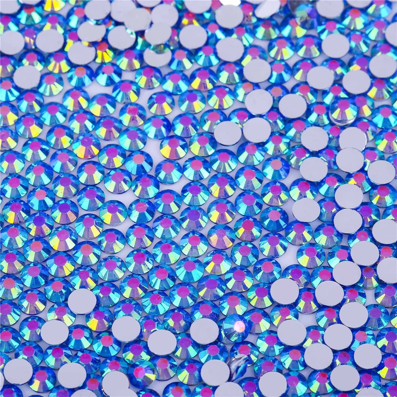 Photo 1 of 1000 Pieces SS20 5mm Flatback AB Rhinestones Clear Glass Round Gems Crystals for Nail Art DIY Crafts Clothes Shoes Bags ?Sapphire?