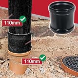 Spares2go 110mm 4in Soil Waste Pipe Double Socket Push Fit Straight Coupler view 2