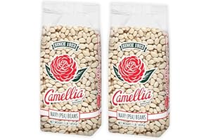 Camellia Brand Dried Navy (Pea) Beans – Premium White Beans for Southern-Style Baked Beans, Soups, Stews, and Healthy Vegetarian Meals – Non-GMO, Gluten-Free, 1 Pound (Pack of 2)
