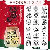 18 Christmas Transfer Stickers Santa Snowman Decals 3.9x3.6in view 2