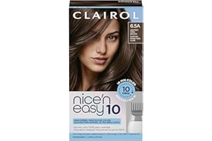 Clairol Nice'N Easy 10 Permanent Hair Dye, 6.5A Lightest Cool Brown Hair Color, Pack of 1