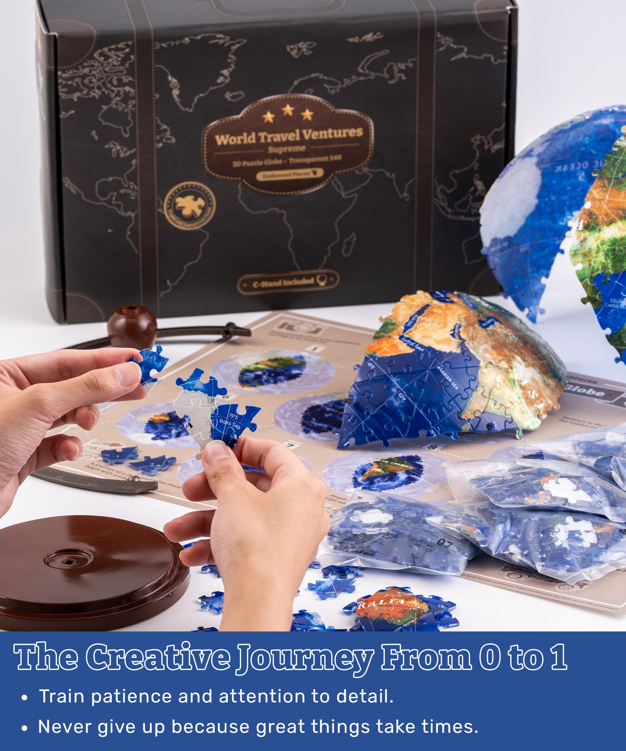 Pintoo Puzzles Pintoo 3-D Puzzle Globe Classic Small 6