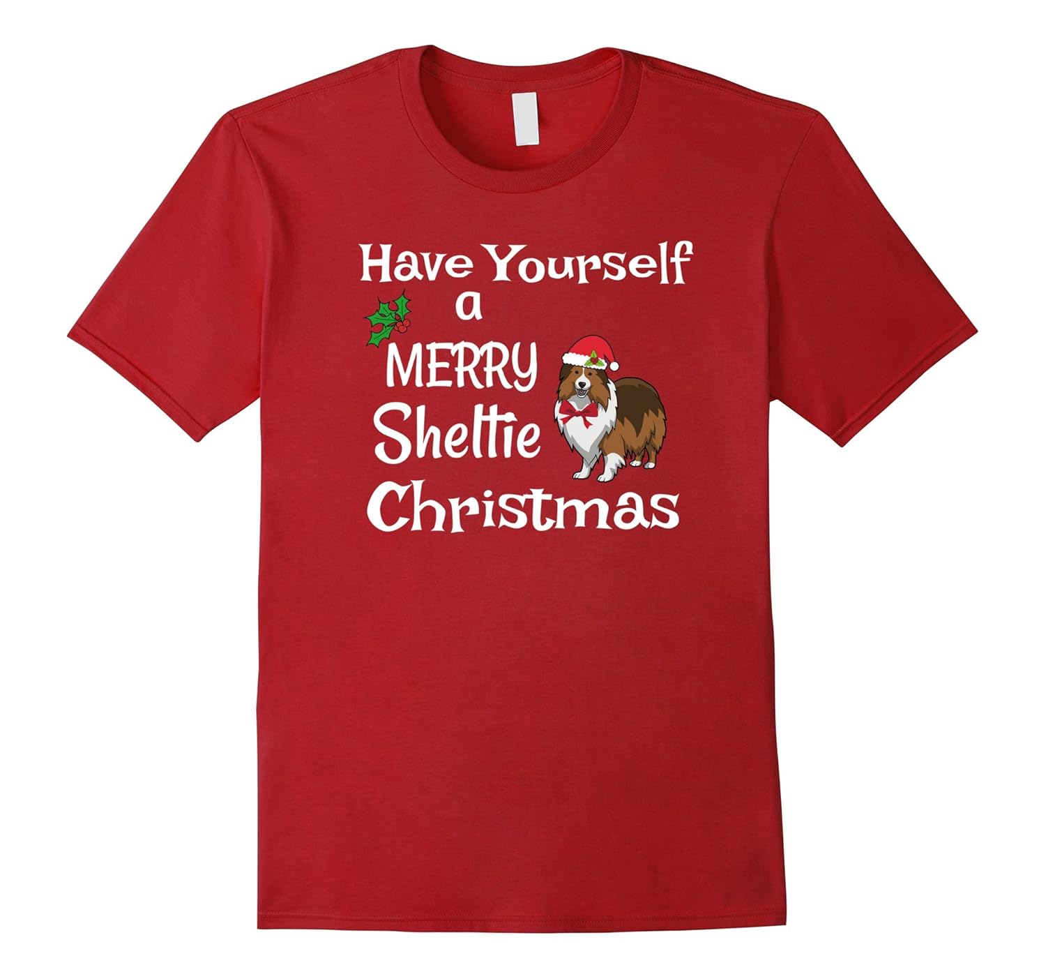 Cute Have Merry Sheltie Christmas TShirt Sheltie Mom Gift-ANZ