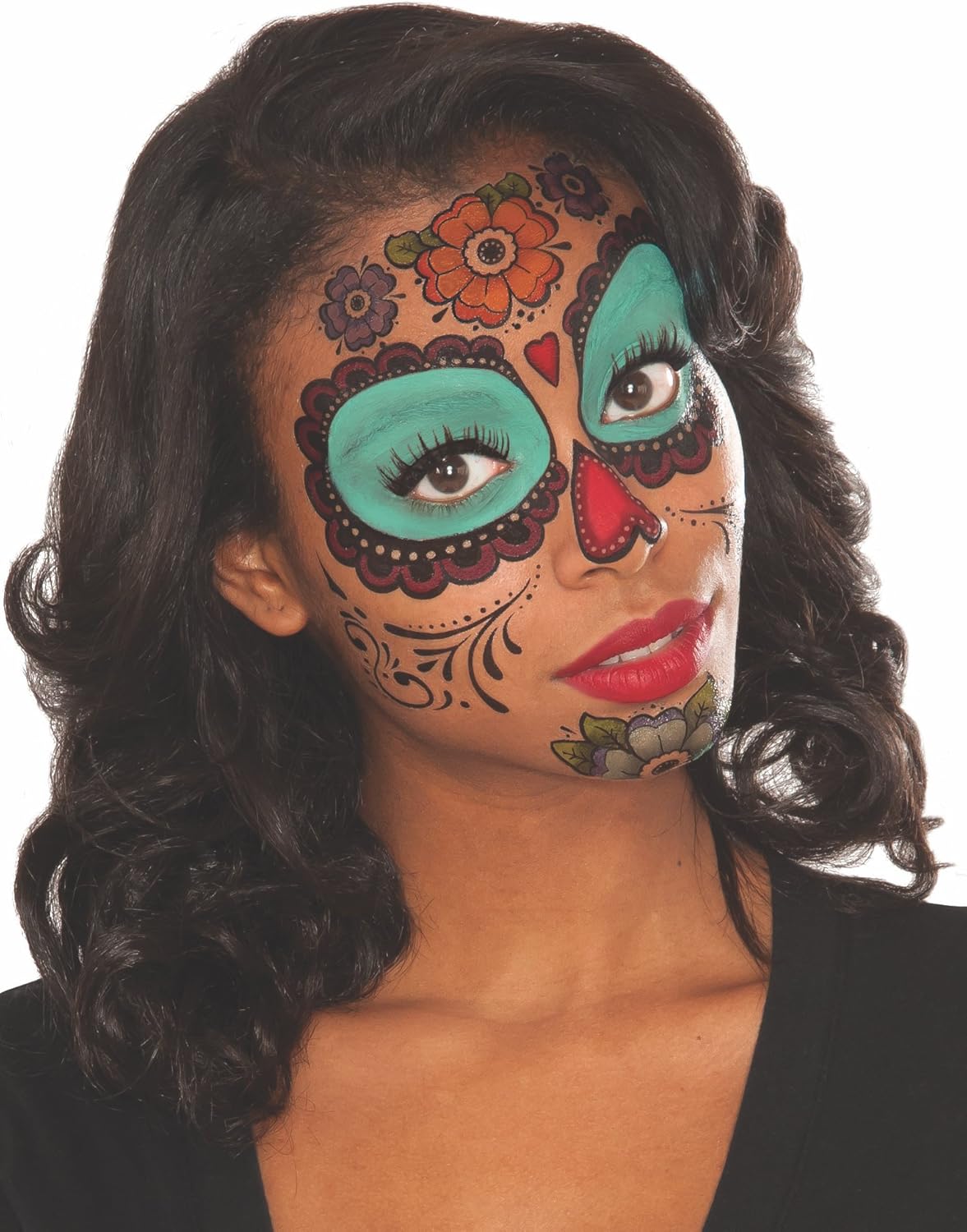 Rubie's Costume Co Women's Floral Day Of The Dead Face Tattoo
