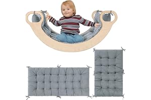 ROYALAY Premium Climbing Set Cushion, Toddler Nap Mat, Bed Floor Pillow, Rocker Pillow for Toddlers Arch Climber, 34 * 20 * 3 inch, Gray