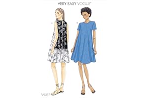 BUTTERICK Vogue Patterns V9237 Misses' A-Line, Back-Ruffle Dresses Sewing Pattern, Size ZZ (LRG-XLG-XXL)