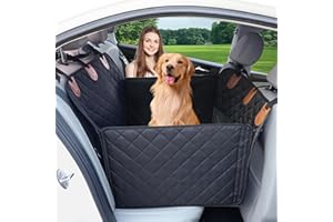 Paw Jamboree Hard Bottom Dog Seat Cover Half Seat Dog Hammock for Car Backseat Dog Cover Dog Car Seat Cover