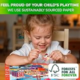 QUOKKA Jigsaw Puzzles for Kids 4-8 3 Pack 60 Piece Floor Puzzles Animals Forest view 6