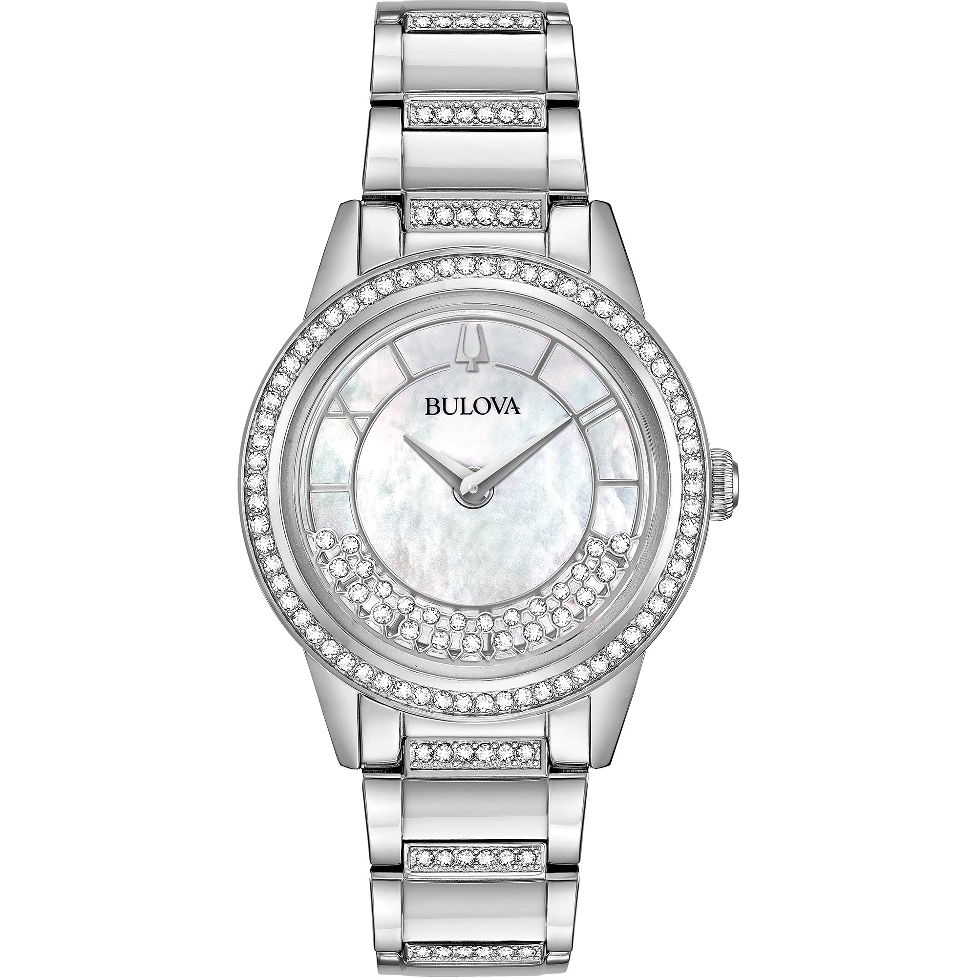 Bulova Womens Analogue Classic Quartz Watch with Stainless Steel Strap 96L257