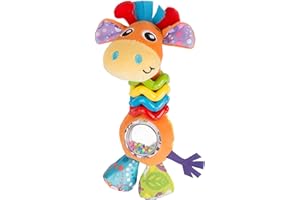 Playgro Bead Buddy Giraffe - Interactive Baby Rattle Toy and Teether for Developmental Fun, Engaging Infant & Toddler Giraffe Toy for 3+ Months - Engaging Newborn Sensory Toys