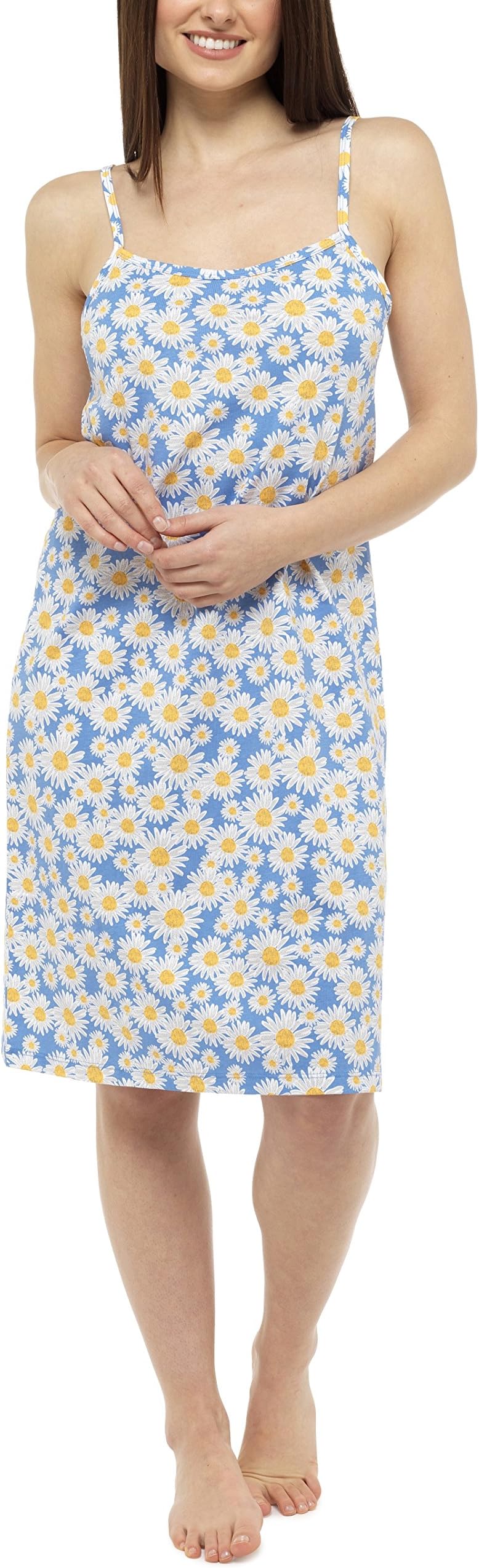 Follow That Dream Ladies Cotton Printed Strappy Chemise Nightie