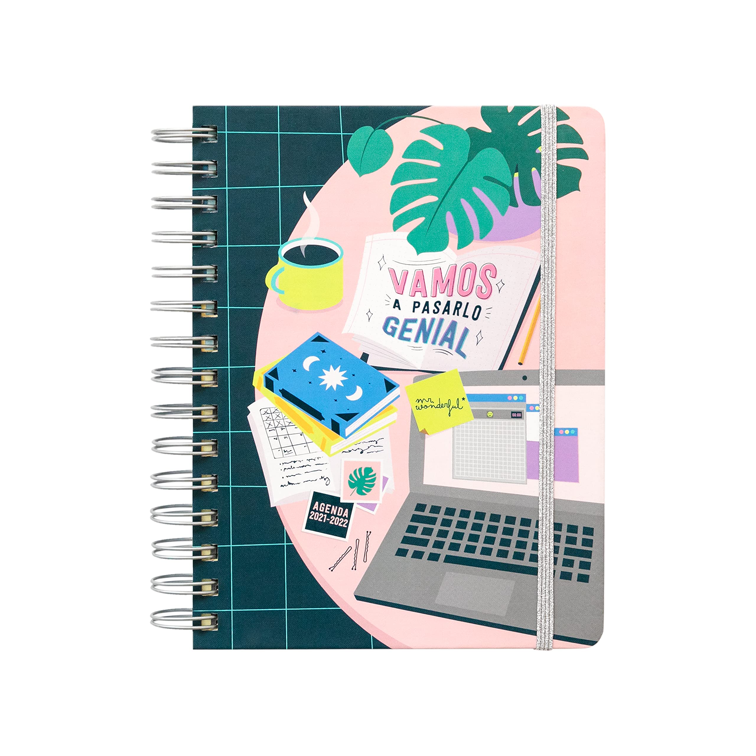 Mr. Wonderful ROTU 2021-2022 Day Per Page Diary - Let's have a great time, multicoloured