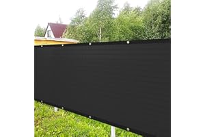 JAOTREL Privacy Fence Screen for Outdoor Decorative Fences - 4' x 25' HDPE Fabric with Durable Brass Grommets - Perfect for P