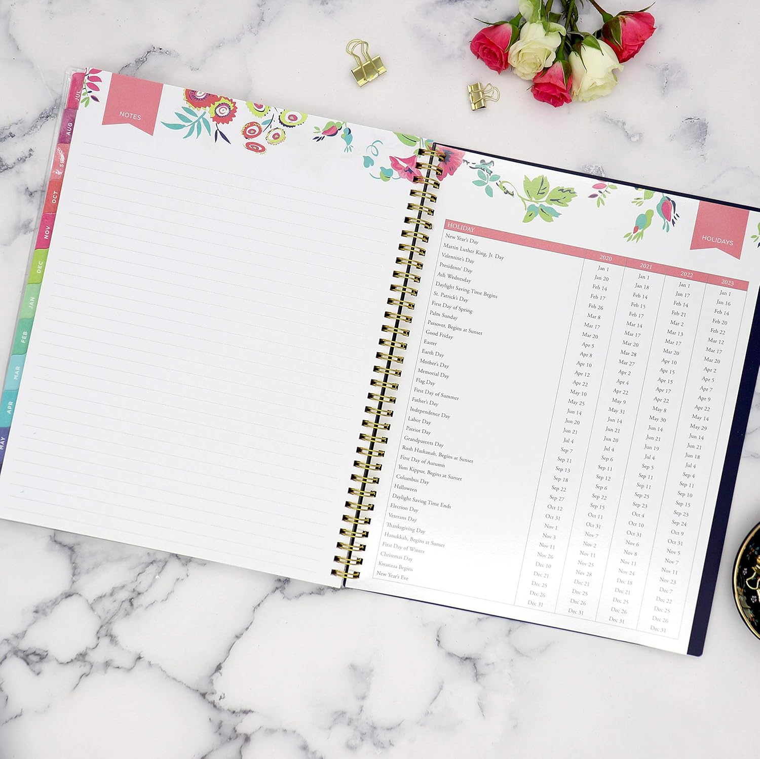 Day Designer for Blue Sky 2020-2021 Academic Year Weekly & Monthly Planner, Flexible Cover, Twin-Wire Binding, 8.5" x 11", Peyton Navy : Office Products