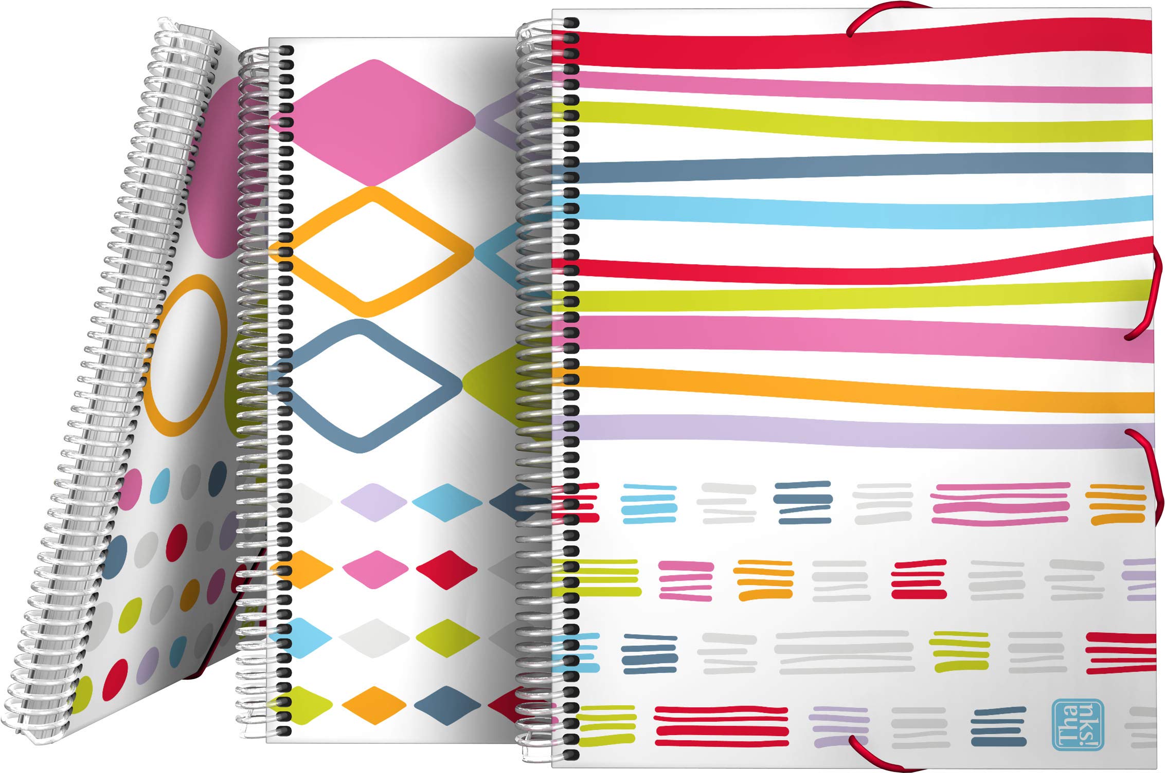 Grafoplás 39822127 Thanks Collection Binder with Spiral, 30 Transparent Covers, Model Circles, A4