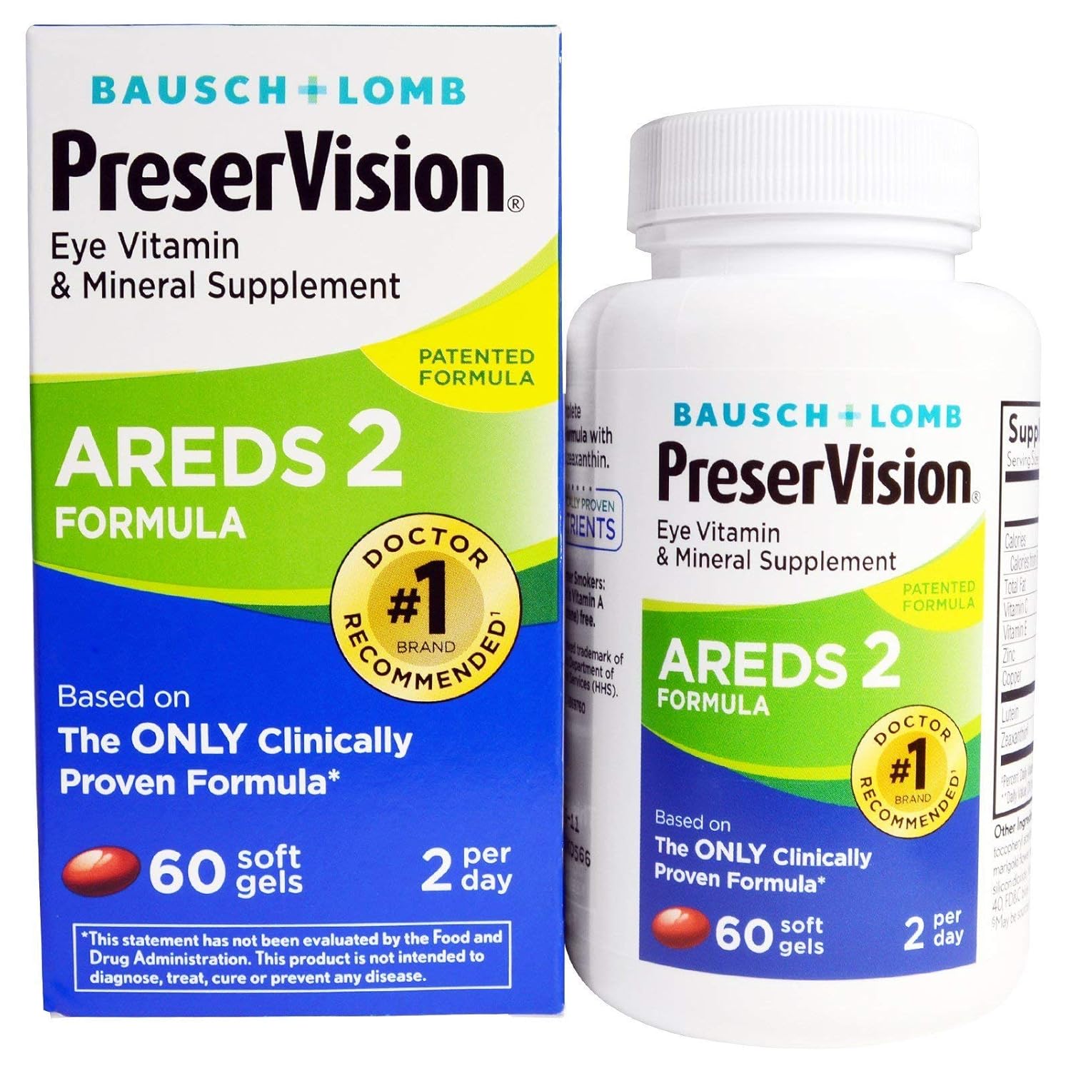 PreserVision Eye Vitamin and Mineral Supplement, Areds 2 Formula, 60 Count: Health & Personal Care