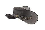 Shapeable Leather Cowboy hat into Outback hat