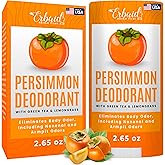 Persimmon Deodorant – All-Natural Whole Body Deodorant for Women and Men – Japanese Persimmon Extract Helps to Eliminate Body Odor and Old People Smell – Extra Strength, Aluminum Free, Long Lasting