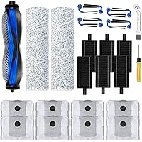 X9 Pro Omni Replacement Parts for Ecovacs Deebot X9 Pro Omni/X9 Pro Robot Vacuum Cleaner,Parts Include 1 Main Brush,2 Roller 