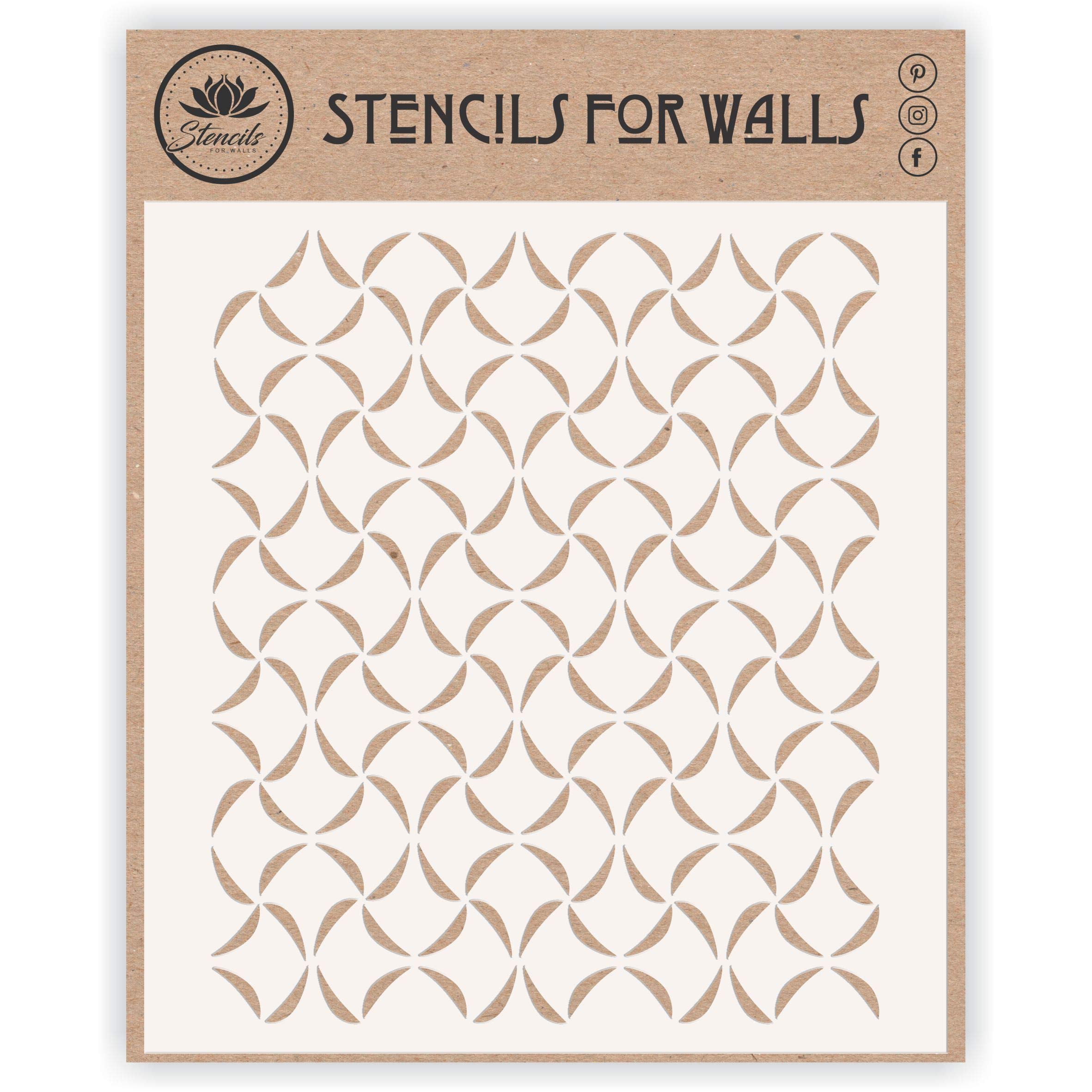 Ribbons Cake Stencil, 20.32 x 24.13 cm - Stencils for Walls Original Cake & Cookie Stencil use to Add Texture, Design and Accents to Any Cake, Cookie or Cupcake