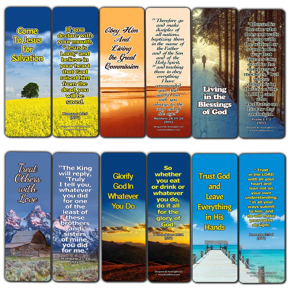 Top Bible Verses on God’s Will Bookmarks (60-Pack) - Perfect Gift Idea for Friends and Loved Ones