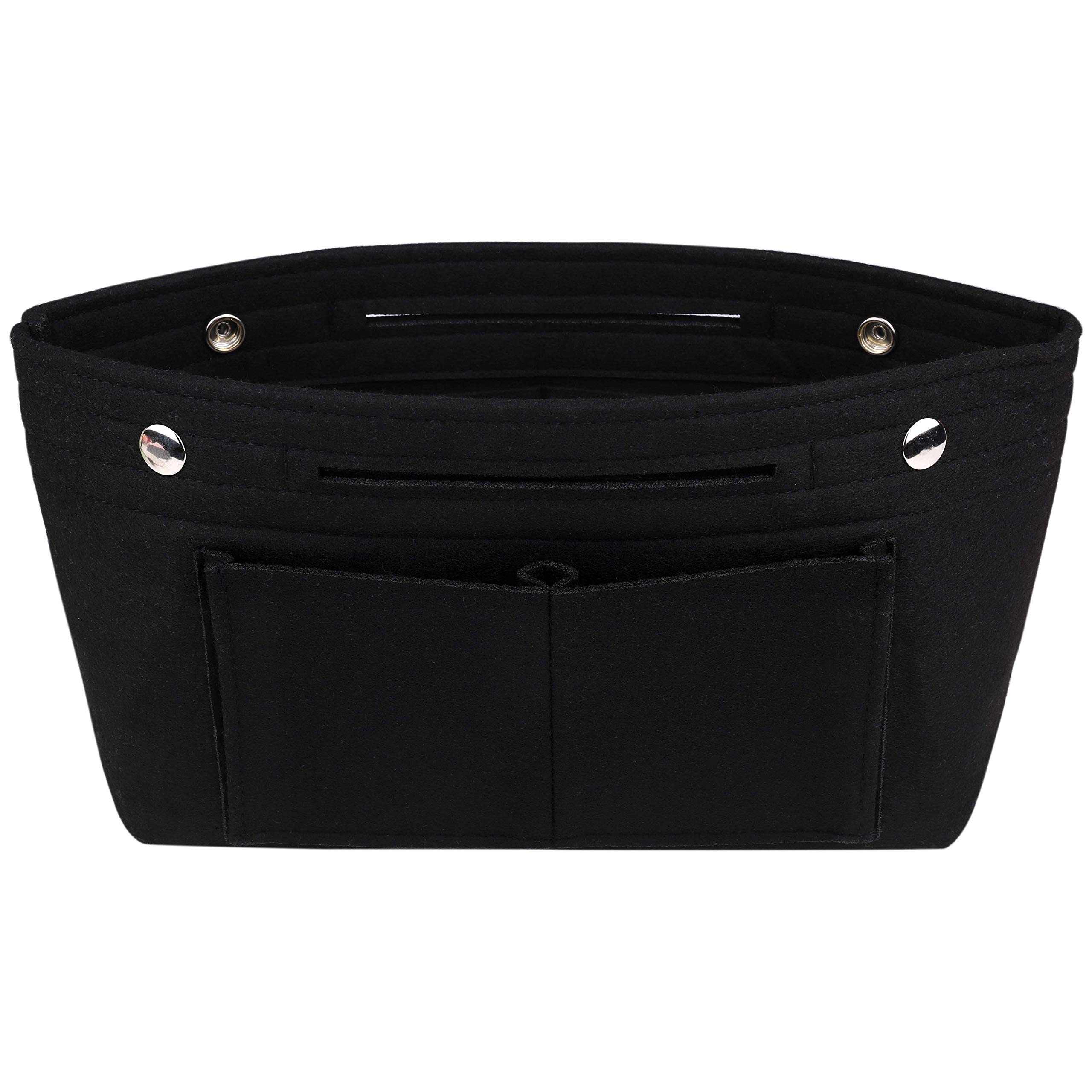 ISIYINER Felt Handbag Organizer Multi-Pocket Handbag Organizer for Women, Black, S