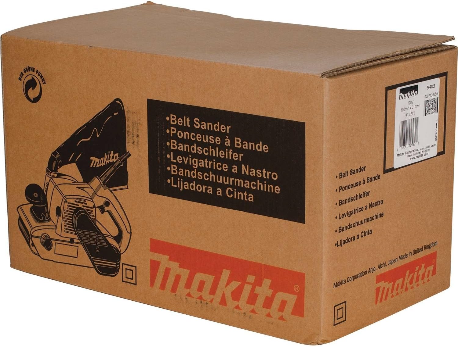 Makita 9403 4" X 24" Belt Sander - Power Belt Sanders - 