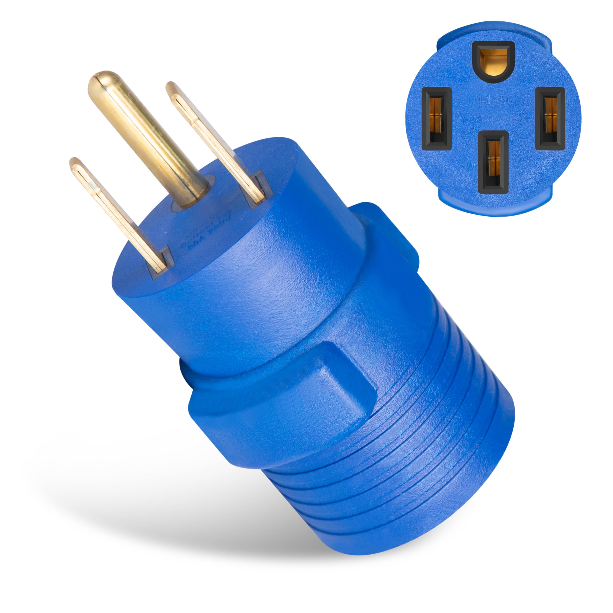 Photo 1 of FROSTYRIDER NEMA 6-50P to 14-50R EV Tesla Charger Adapter Cord, 240V 50 Amp 3-Prong Welder Plug to 4-Prong EV Charging Connector, Welder to 50A EV Charger Power Cord Portable Adapter Connector