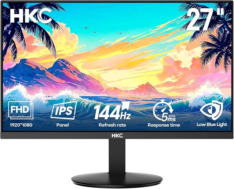 27 polegadas Full HD IPS 144Hz, 5ms, monitor de gaming inclinável