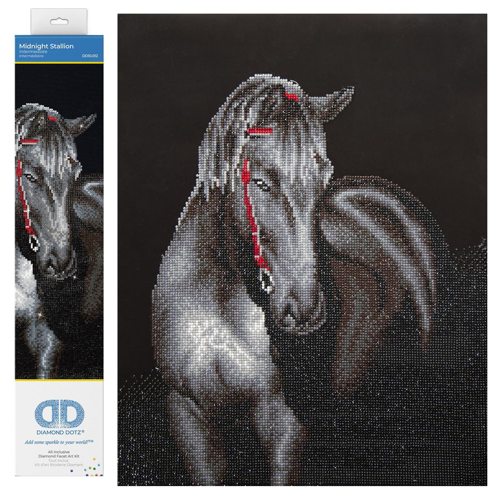 DIAMOND DOTZ DD10 Intermediate Kit, Midnight Stallion, 53 x 42 cm