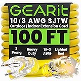 GEARit Outdoor 10 AWG Gauge 3 Prong Plug 100 Foot