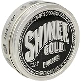 Shiner Gold Pomade | Strong Hold | High Shine | Water-based | Coconut Scent, 4oz