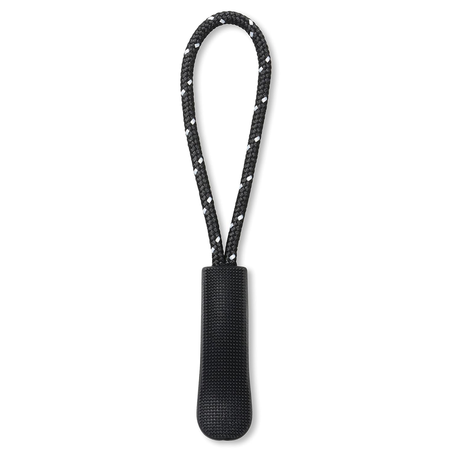 Black/Light Red Zipper Pulls Strong Nylon Cord with Ergonomically