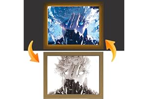 FunLake Anime JJK Inspired Illuminated Paintings - Gojo and Geto LED Wall Art Decor, Desktop Frame, Perfect for Creative Bedroom Home Decor and Gifting (Gojo 2)