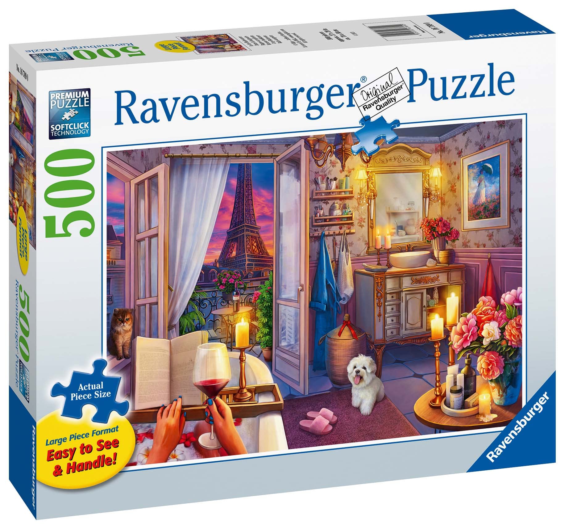 Ravensburger Cozy Bathroom 500 Piece Jigsaw Puzzle for Adults & Kids Age 10 Years Up