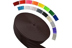 WEBSUKA Polyester Webbing Strap 16+Colors – 1"&1.5"&1.9" – 16.5 25 33 55 Yards Heavy Duty Webbing Roll, Flat Webbing Strap for Indoor&Outdoor Gear, Climbing, DIY Crafting, Repairing