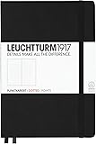 LEUCHTTURM1917 329398 Notebook Medium (A5), 249 numbered pages, dotted, black