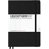 Leuchtturm1917 Medium Size Hardcover A5 Notebook - Dotted Pages - Black