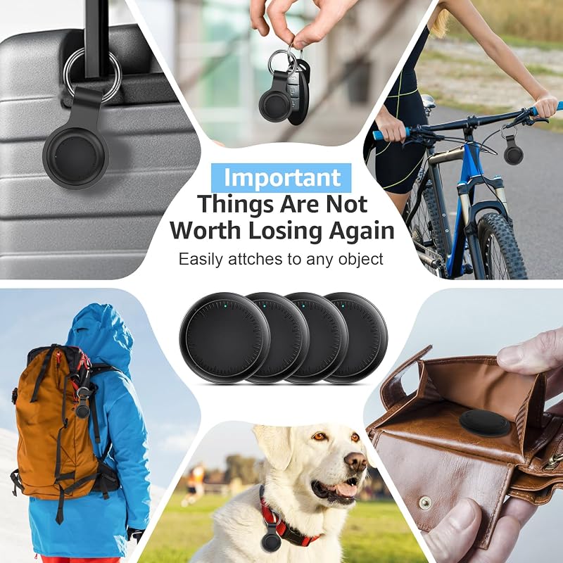 Air Tracker Android,4 Pezzi Smart tag Android Funziona con Google Dov'è App
