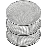3 PCS Soil Sieve for Garen -12 inches Soil Sifter for Rocks Compost Suitable for 5 Gallon Drums 10mm，6mm，3mm