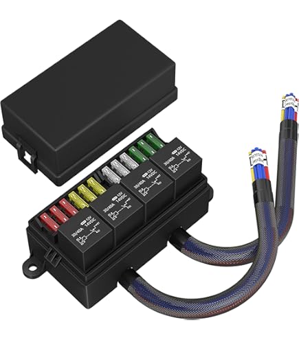 12V24Vrelay Fuse Block With 10Pack 5Pin 30A Relays Slots 40 ATC/ATO