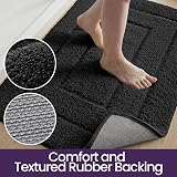 DEXI Bath Mat 40 x 60 cm Microfiber Non-Slip Machine Washable Black view 6