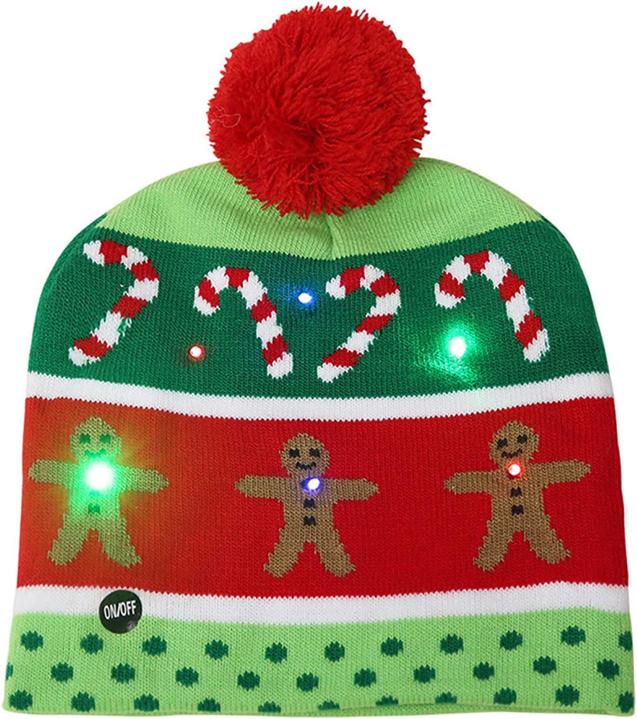 Alapaste LED Light Up Hat Beanie Knit Cap Sweater Holiday Christmas Beanie Winter Holiday Hat