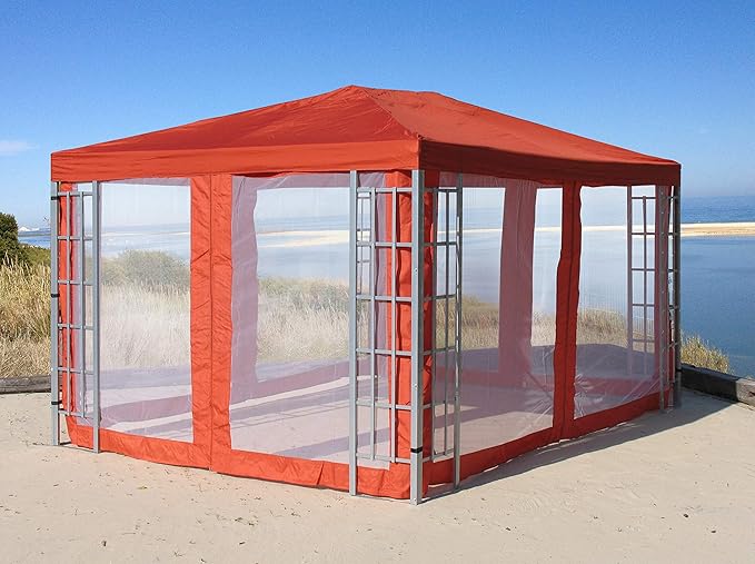 QUICK STAR 4 Seitenteile mit Moskitonetz für Rank Pavillon 3x4m Seitenwand Terra
